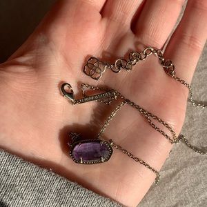 AMETHYST KENDRA SCOTT SILVER NECKLACE